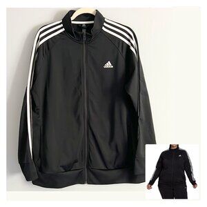 adidas Black/White Essentials Warm-Up 3-Stripes Track Jacket (H48445) Sz 2X